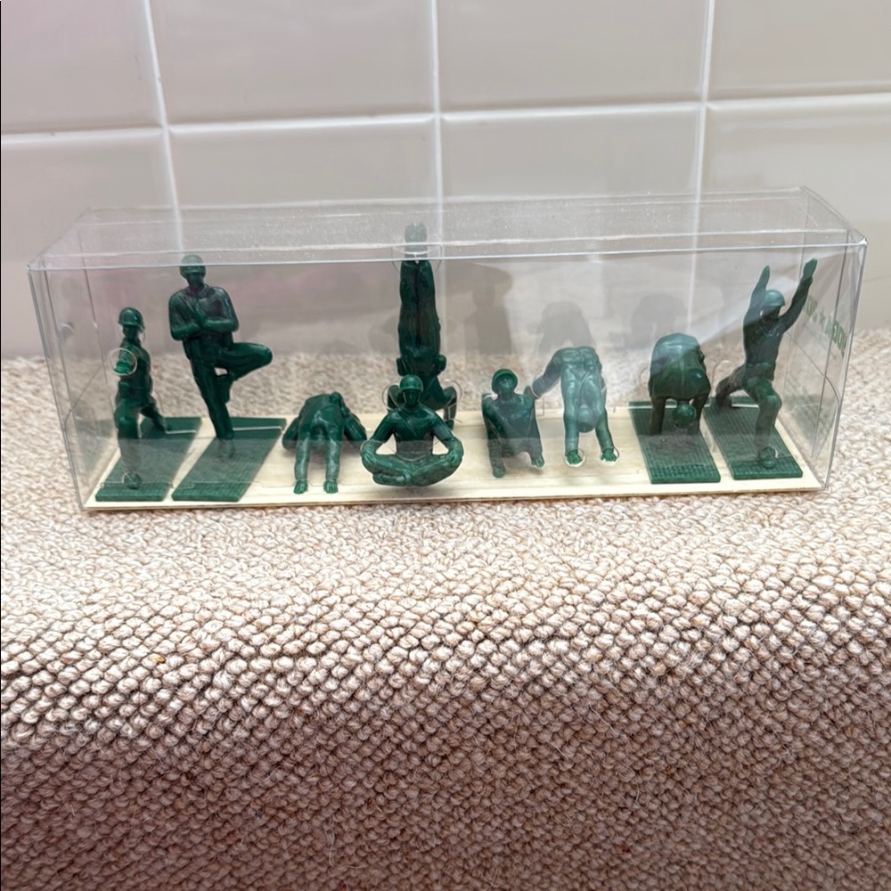 Yoga Joes green series 1 nine yoga poses
